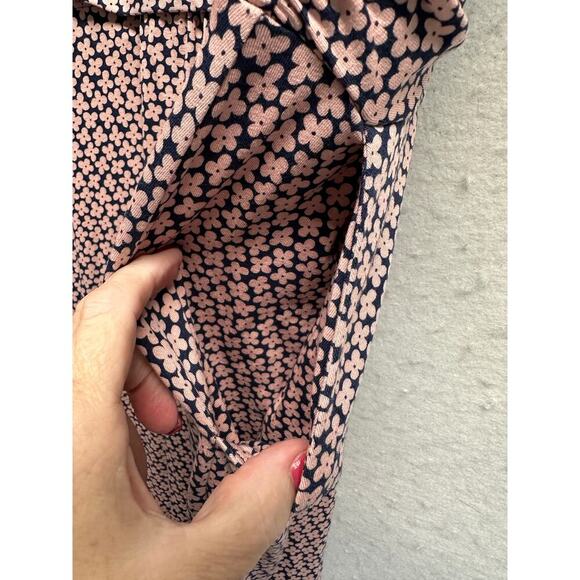 Boden Pink Floral Print Short Sleeve Midi Dress Size 4R - Picture 9 of 11